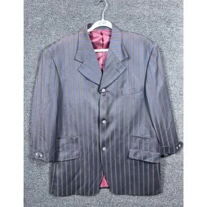 Stacy Adams Pinstripe Blazer Jacket Men's 44R Business Classic Fit Sport Coat